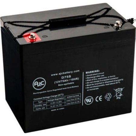 BATTERY CLERK UPS Battery, Compatible with C&D Dynasty UPS12-300MR UPS Battery, 12V DC, 75 Ah C&D DYNASTY-UPS12-300MR
